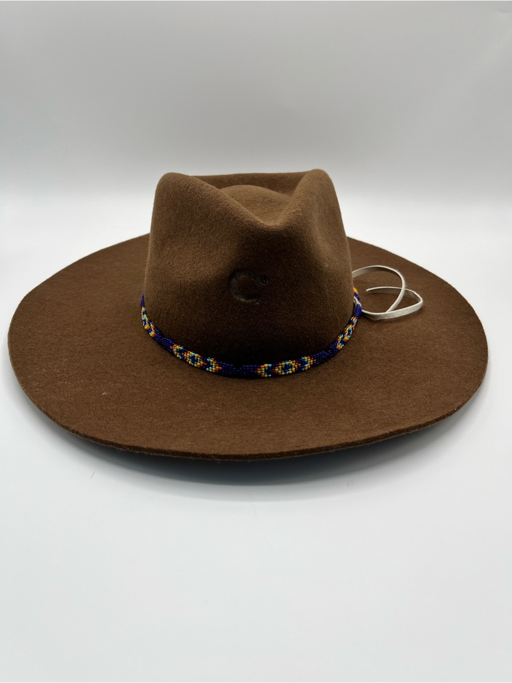 Charlie 1 Horse Wool Felt Hat Gypsy Brown Acorn Beaded Women’s Size Small